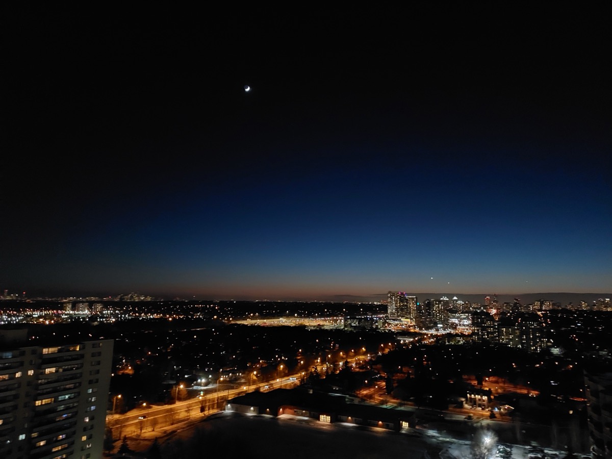 Calgary city at night