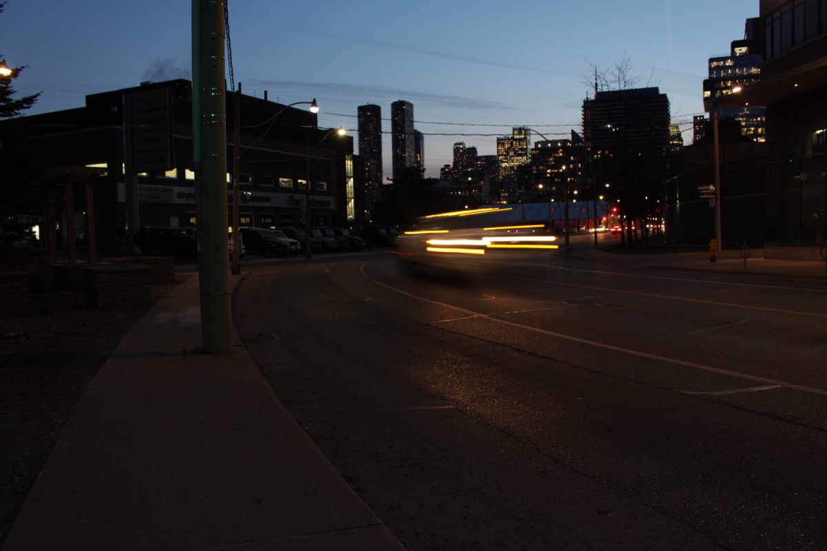 Long exposure street Toronto