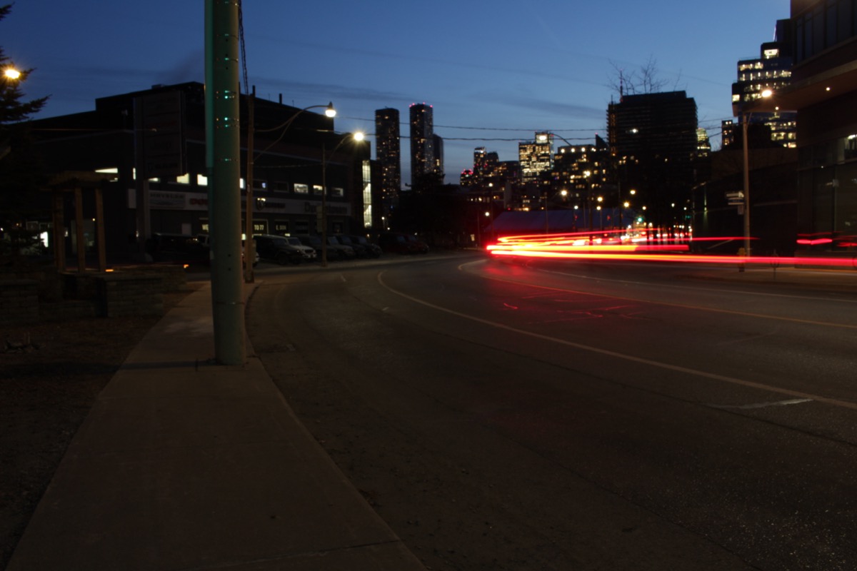 Long exposure red light Toronto